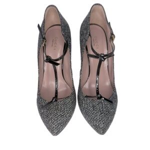 Gucci T-Strap Bow Pump Graystone Size 38.5